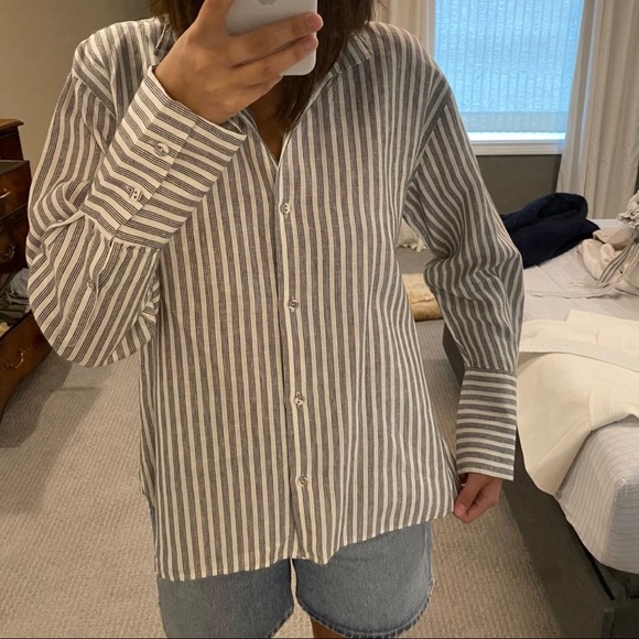 FRAME button up stripped shirt - Picture 2 of 12